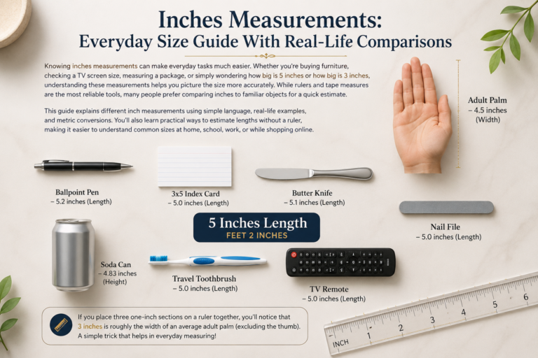 Everyday objects that are about 3 inches long with ruler comparison