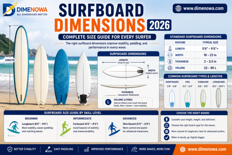 Surfboard Dimensions Guide 2026